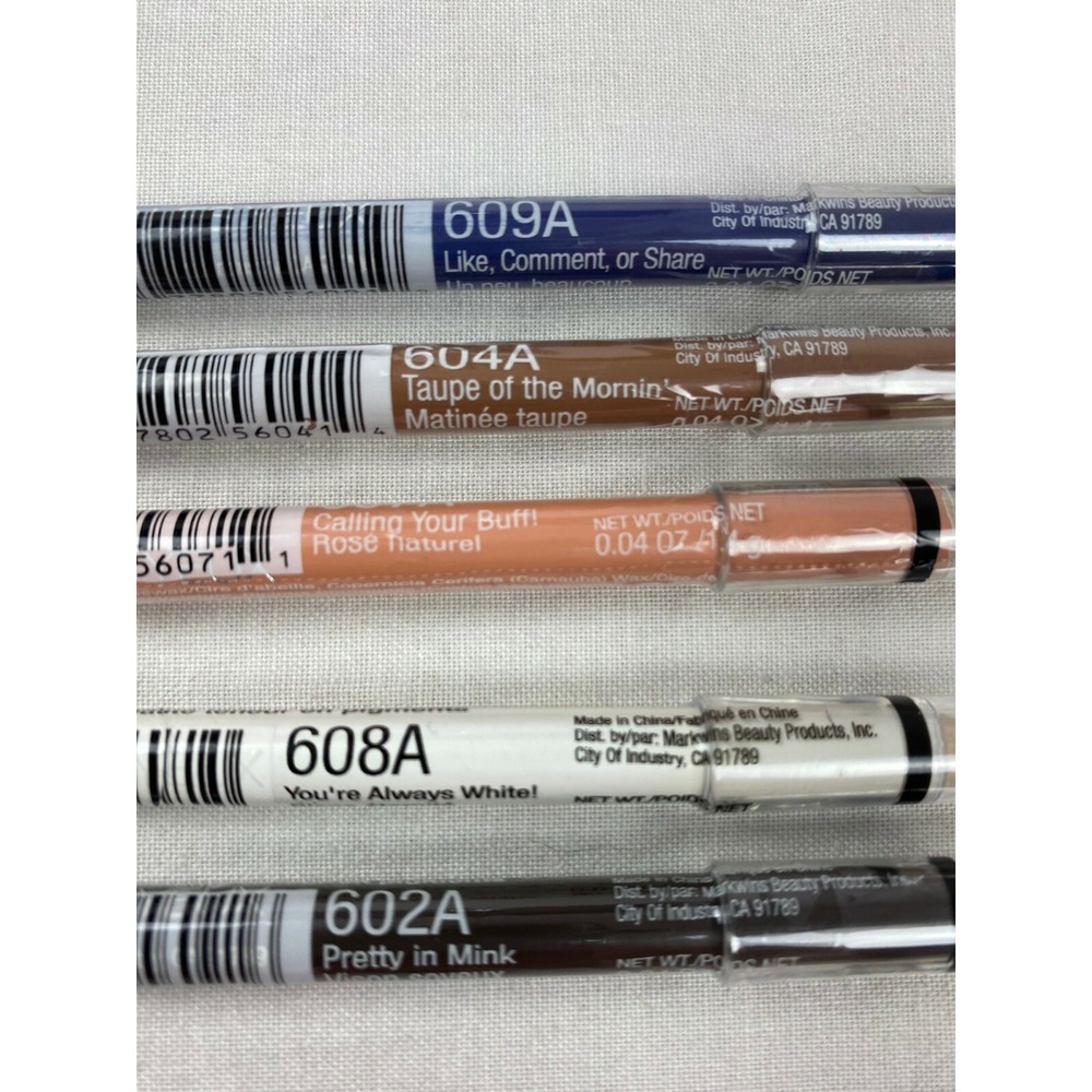 Wet N Wild Eyeliner Pencils Mixed Lot of 5 Multi-Color Shades